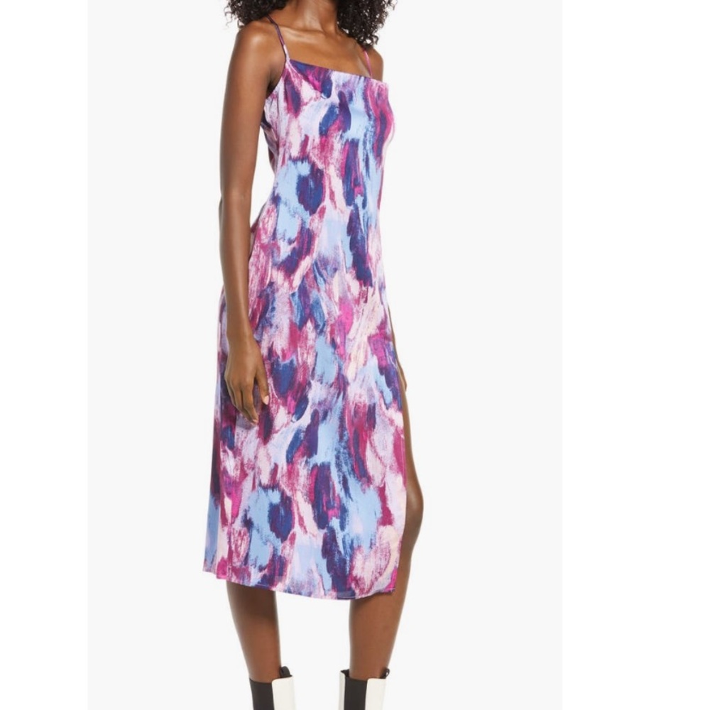 Open Edit Crepe Satin Dress